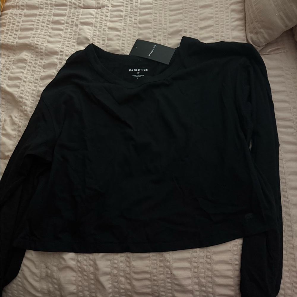 Fabletics Women's Black Crop Top